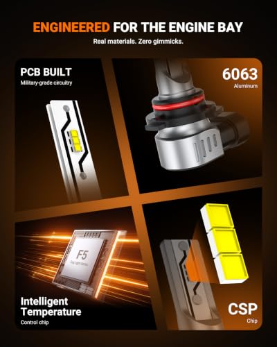 Image of SEALIGHT 9006 /HB4 LED Fog Light Bulb, 12000LM 6500K White-2 Pack, for Honda