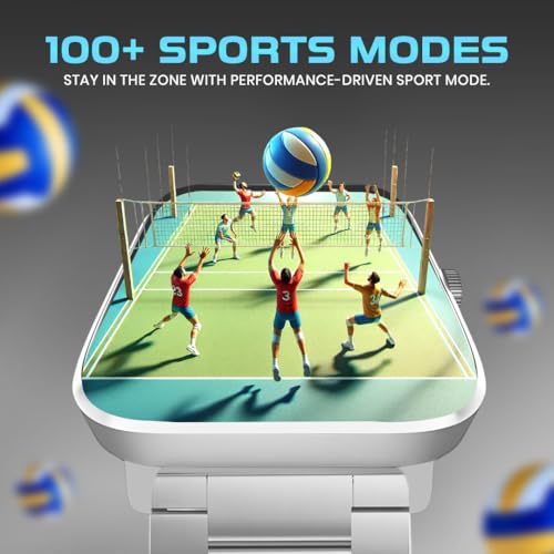 Image of GameSir H9 Smartwatch - Big Display | Bluetooth Calling | Heart Rate & SpO2 Monitor | 100+ Sports Modes | Long Battery | IP68 Waterproof | TFT Display | Design for Men & Women (Metal Silver)