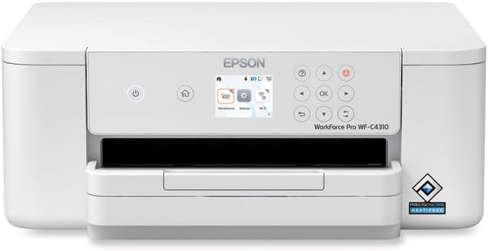Epson Workforce Pro WF-C4310 Desktop Wireless Inkjet Printer - Color - 4800 x 1200 dpi Print - Automatic Duplex Print - 250 Sheets Input - Ethernet - Wireless LAN Connect, Smart Panel Ap