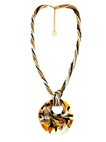 Venetiaurum - Collana da donna in vetro originale di Murano e argento 925 - Gioiello made in Italy certificato