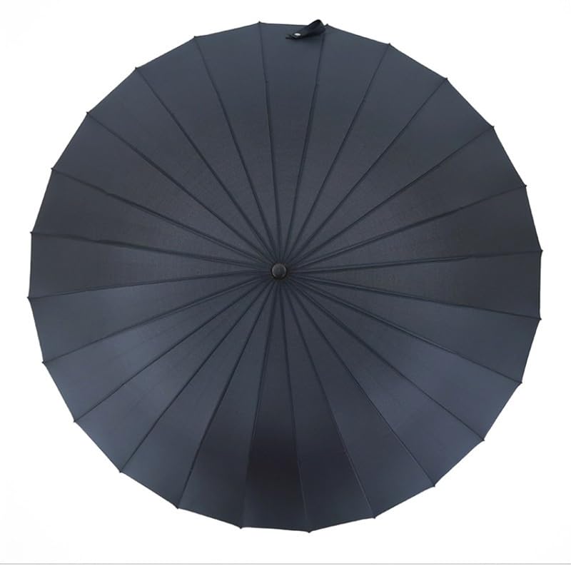 Parasole Wiatroszczelne 24 Rib Prosty Parasol Męski Duży Parasol Biznesowy Z Długim Uchwytem Parasol Podróżny