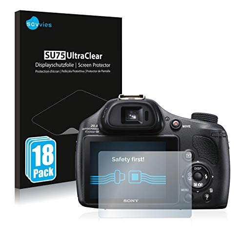savvies Protector Pantalla para Sony Cyber-Shot DSC-HX400V (18 Unidades) Película Ultra Transparente