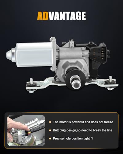 Image of ROADFAR Rear Windshield Wiper Motor Fit for Jeep for Liberty 2002-2007 | Fit For Jeep For Grand Cherokee 1999-2004|For Jeep For Liberty 2002-2007|Replace 55155895AF|55155884AC|55155-884AC|5 Pins
