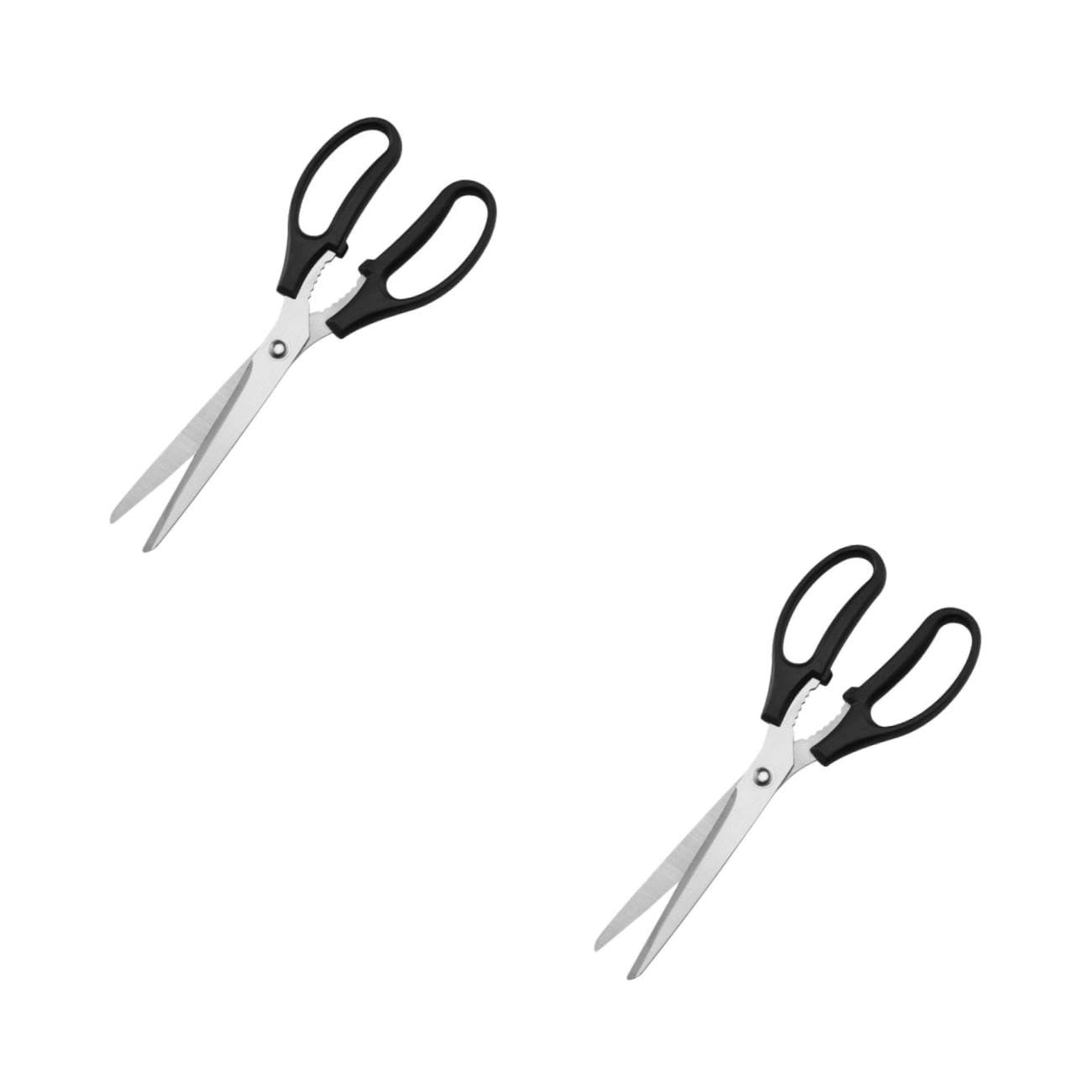 Ciieeo 2pezzi Forbici Da Cucina Acciaio Inossidabile Utensile Multifunzionale Per Pesce e Per Cucina Domestica e Barbecue Nero