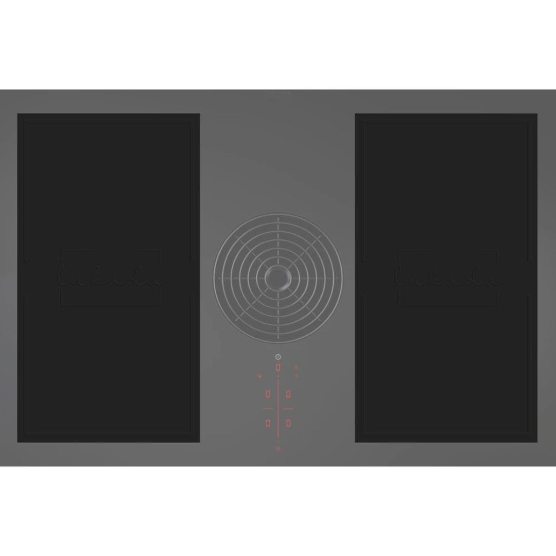 Lukada Induction Mat, 100% Silicone Mat for Induction, Induction Protection, Baking Mat, Hob Cover Plate, Pan Coasters, Pack of 2, Black, Large 25 x 45 cm, Perfect for Induction Hobs Bora