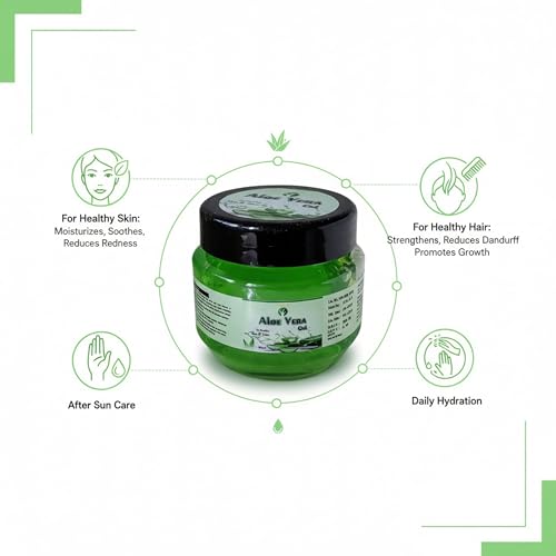 Image of VPGRASSY Natural Aloe Vera Gel - 100gm | Soothing & Hydrating Gel for Face, Hair & Skin | Pure Herbal Moisturizer for Men & Women | Paraben-Free