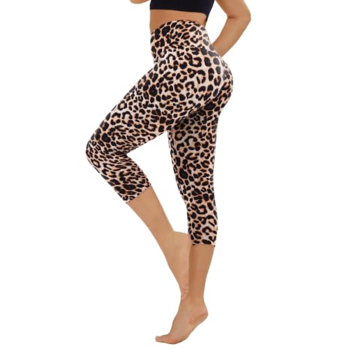 Image of TNNZEET High Waisted Leggings for Women - No See Through Tummy Control Cycling Workout Yoga Pants with Pockets Reg & Plus