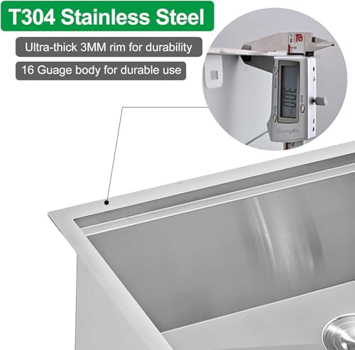 Farmhouse-Sink-33-Inch-33×22-Inch-Apron-Front-Farmhouse-Kitchen-Sink-16-Gauge-Stainless-Steel-Undermount-Ledge-Workstation-Deep-Single-Bowl-Luxury-Rustic-Farm-Sink-with-All-Accessories Farmhouse Sink 33 Inch 33×22 Inch Apron Front Farmhouse Kitchen Sink 16 Gauge Stainless Steel Undermount Ledge Workstation Deep Single Bowl Luxury Rustic Farm Sink with All Accessories