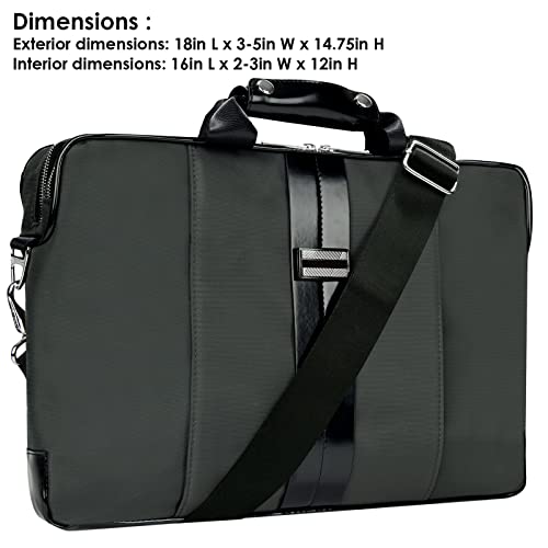 Maletín Mensajero para Laptop 15 Pulgadas de Nylon Negro miniatura 6