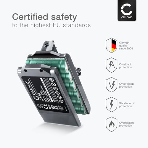 CELLONIC, Battery for Vacuum cleaner compatible with Dyson Cyclone V10 Origin, SV12, SV27 Absolute, Plus (25.2V, 2500mAh) - Battery with screws - Image 3