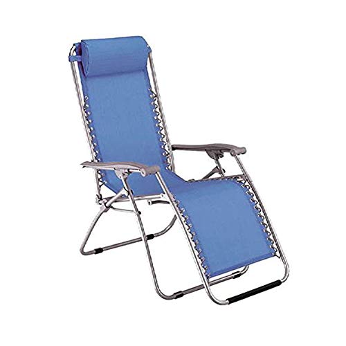 'Silla relax Azul Aluminio con revestimiento de 'textileno antisudorazione