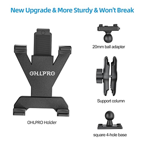 OHLPRO Upgrade - Heavy Duty Drill Base Mount for All 7" - 11.5" Tablets (iPad, Samsung Tab) for Cars, Dashboards,Desks, Tabletops,Great for Commercial Vehicles, Trucks Dash - Image 4