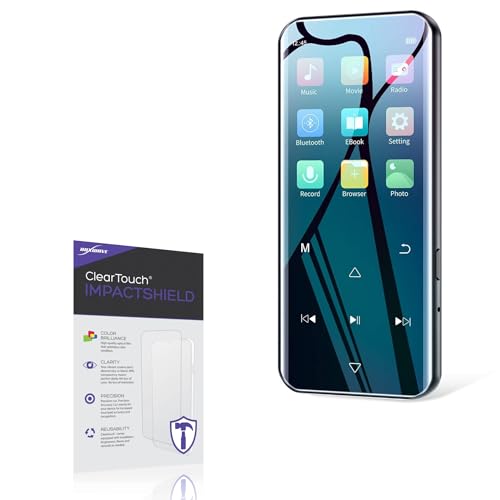 BoxWave Screen Protector Compatible with RUIZU D19 Bluetooth MP3 Player - ClearTouch ImpactShield (2-Pack), Impenetrable Screen Protector Flexible Film