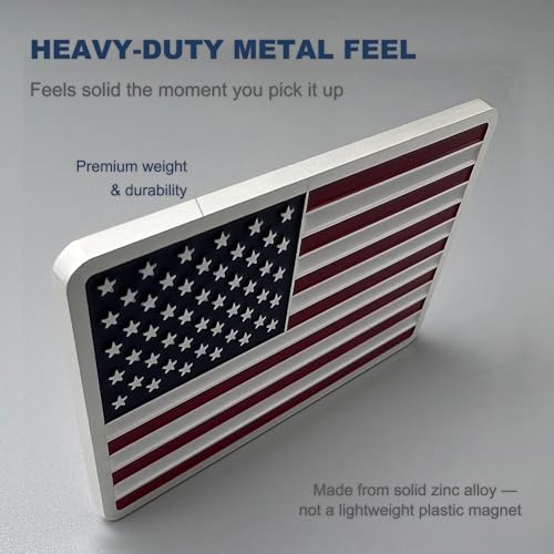 Imán metálico decorativo bandera USA rectangular miniatura 6