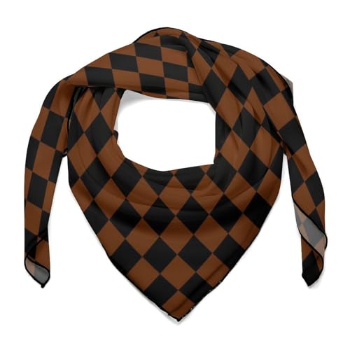 Checkered Chessboard 27 X 27 Square Hair Scarf Multi-Purpose Bandana Headband Tie Fashion Accessory for Work Daily Outfits