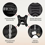 Weighted Vest - Weight Vest for Running, Strength Training & Muscle Building, Features Reflective Stripe for Safe Outdoor Workouts (available in 6lbs to 30lbs) - Image 5