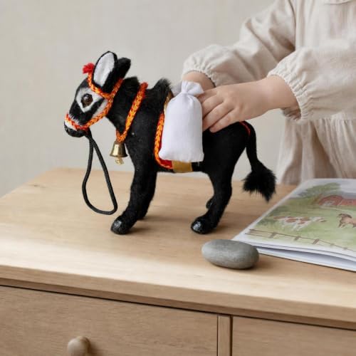 Peluche de burro de colección en negro y dorado con acabados premium 7