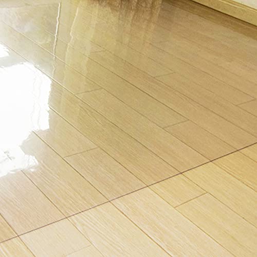 Tapete transparente de PVC para silla de oficina para suelos duros, 1 mm de grosor, impermeable, antideslizante, resistente a los arañazos, silencioso, personalizable (50 x 60 cm)