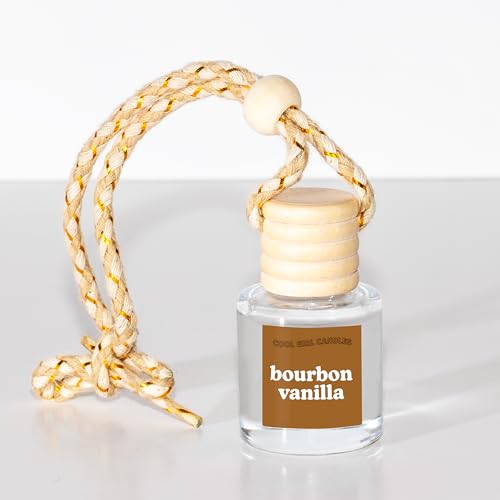 Image of COOLGIRLCANDLES Bourbon Vanilla Car Air Hanging Fragrance Oil Diffuser Car Air Freshener Diffuser for Essential Oils, Scents Aromatherapy Automobile Diffuser, Long Lasting Car Diffuser Bottle