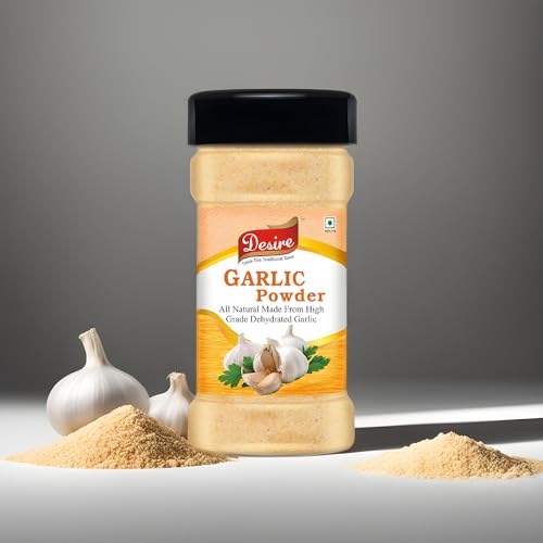 Image of Desire Dehydrated Garlic Powder 400 gram | Pure & Aromatic | Natural Flavor Enhancer | Versatile Spice for Cooking & Seasoning | Fresh, Fine, & Ready to Use