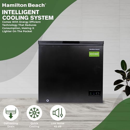 Hamilton Beach, HBFRF713 Chest Deep Freezer, 7 Cu. Ft. Capacity, Granita Rugged Design-Adjustable Thermostat-Removable Vinyl Coated Wire Basket-Easy Defrost Drain on Fridge.com