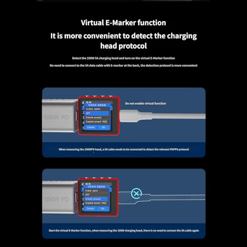 Testeur de puissance USB C pour vérifier la charge rapide 48V PD3.1 de vos PC portables