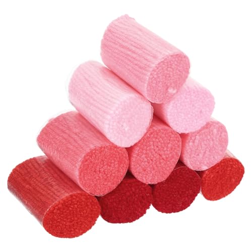 Image of PATIKIL 10 Rolls Latch Hook Yarn, Latch Hook Kit Yarn Precut Hook Rugs Yarn Crochet Colorful for Latch Hook Rug Adults Beginners, Red Tone