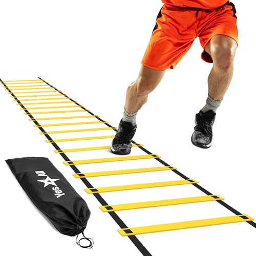 Yes4All C1KK Escalera de agilidad, 20 peldaños, amarillo