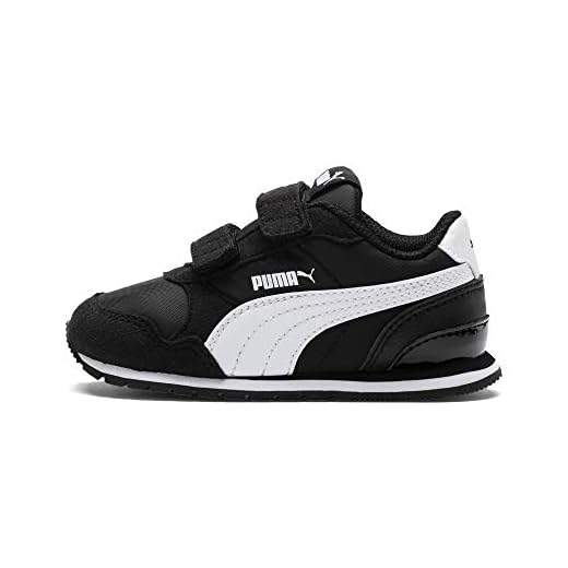 PUMA Unisex Baby ST Runner v2 NL V Inf Sneaker, Black White, 21 EU