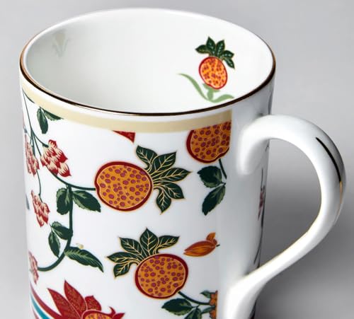 Image of India Circus by Krsnaa Mehta Blushed Orchard Coffee Mug | Tea Cup with Handles | Dishwasher Safe | Designer Multicolor, Set of 2, 360mL Each