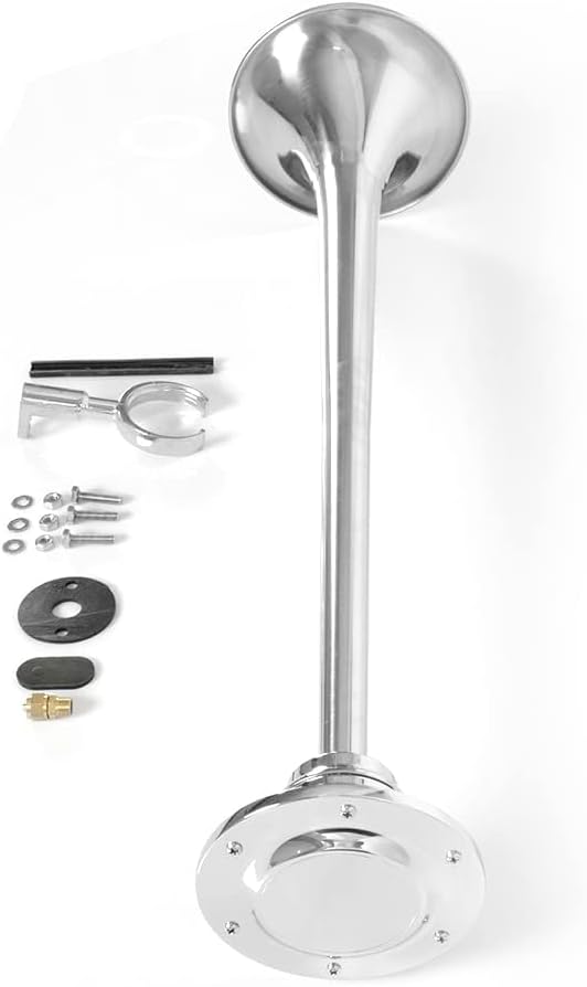 SEPEY Truck Air Horn 150DB 25.1 inch Long Single Trumpet Horns Kit universal for Car Train Boat