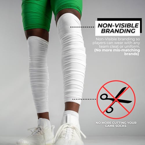 KUTFTBL Pre-Scrunched Leg Sleeves with Hidden Elastic Bands, Compression Support, Moisture-Wicking Fabric, Non-Visible Branding3
