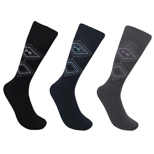 Recopilación de Perry Ellis Mexico Top 10. 47 Perry Ellis Portfolio, Calcetines de Vestir, Calcetines para Hombre, Diseño Diamante, Negro, Marino y Gris con Detalles, Suave al Tacto, Algodón Peinado