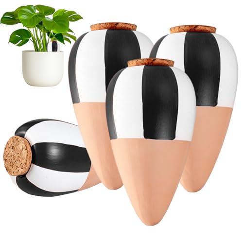 Ollas arrosage automatique et ecologique lot de 4 oyas en argile d'interieur