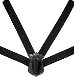 JAY-PEE Double Strap Honor Guard Parade Flag Carrier Sling Carrying Belt Color Guard Flag Holder Black Web Nylon Harness Flagpole Holder