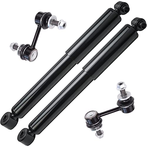 Image of Detroit Axle - Rear Shock Absorbers for 2006-2014 Kia Sedona, 2007-2008 Hyundai Entourage, 2 Shock Absorbers Assembly, 2 Rear Stabilizer Sway Bar End Links Replacement