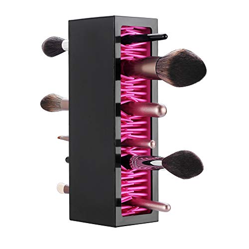 JAMEND CLXP Makeup Brushes Holder Organizer, Silicone Vanity Air Drying Rack Display Storage for...