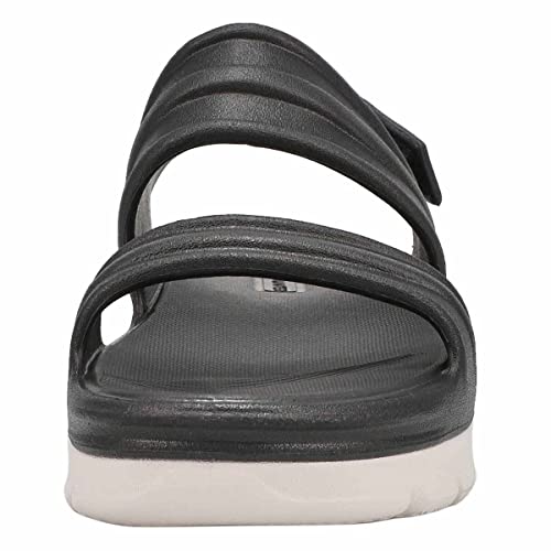 Hunter Bloom Algae Foam Sandals For Women - Synthetic Upper, Synthetic Outsole, And Open Round Toe Style Black/White 10 M #TOP1