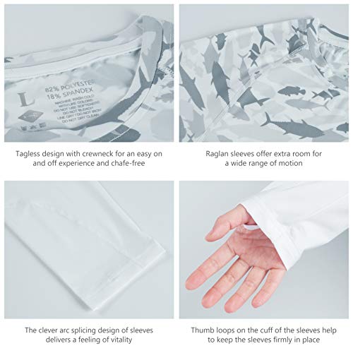 BASSDASH Youth UPF50+ Camo Long Sleeve Fishing Shirt UV Protection Quick Dry Tee4