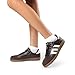 DREAM PAIRS Women's Tennis Sneakers Walking Flat Low-Top Casual Lace-Up Comfortable Nia Fashion Sneakers Shoes,Size 9,Brown,SDFN2442W