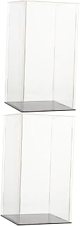 NOLITOY 2 Peças Caixa De Exibição Recipiente De Vidro Suporte De Exibição De Mesa Recipiente De Plástico Mini Estatueta De Acrílico Figura Vitrine Organizador De Cubo Suporte De Exibição