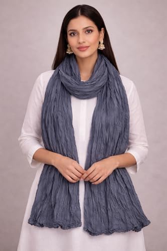 Image of Cotton Plain Solid Color Dupatta Soft Lightweight Dupatta for Women