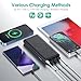 RGVOTA 5 in 1 Wireless Portable Charger Power Bank,36800mAh 5 Output Dual QC4.0 25W PD USB C Battery Pack,15W Wireless Fast Charging,IP65 Solar Charger Compatible with iPhone14,13,12 Series,iPad etc