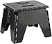 Sashtech Petit marchepied pliable - Petit outil de cuisine pour enfants et adultes - Gain de place - Facile à ranger ou à placer - Portable et léger - Tabouret pliable facile - Noir, petite taille