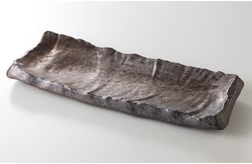 Set of 5 Rock Flow Rock Skin Cutting Board Plates [14.6 x 5.8 x 1.7 inches (37 x 14.8 x 4.2 cm), 48.8 oz (1,240 g), Pottery Dishes, Restaurants, Ryokan, Japanese Tableware, Restaurant, Commercial Use