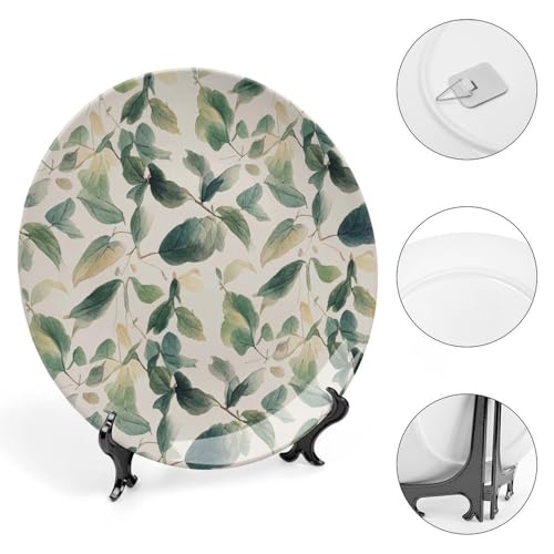 Plato decorativo de porcelana Bone China 6 pulgadas blanco miniatura 4
