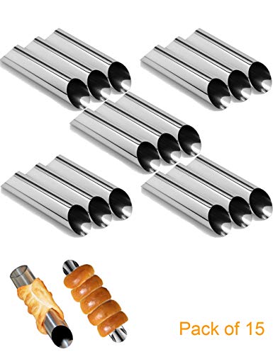 Cannoli Tubes, EUICAE 5 inch Large Stainless Steel Cannoli Forms Non-stick cream horn