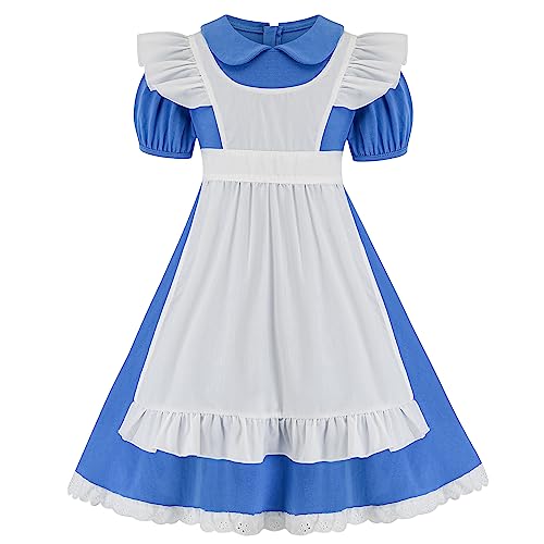 Disfraz Halloween para Niñas vestido azul y blanco miniatura 2
