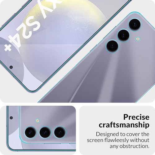 Image of ArmourPro Tempered Glass Compatible for Samsung Galaxy S24 Plus 5G (6.7 Inch) With Back Nano Membrane, Edge-to-Edge Protector Coverage With Easy Cleaning Kit | Black