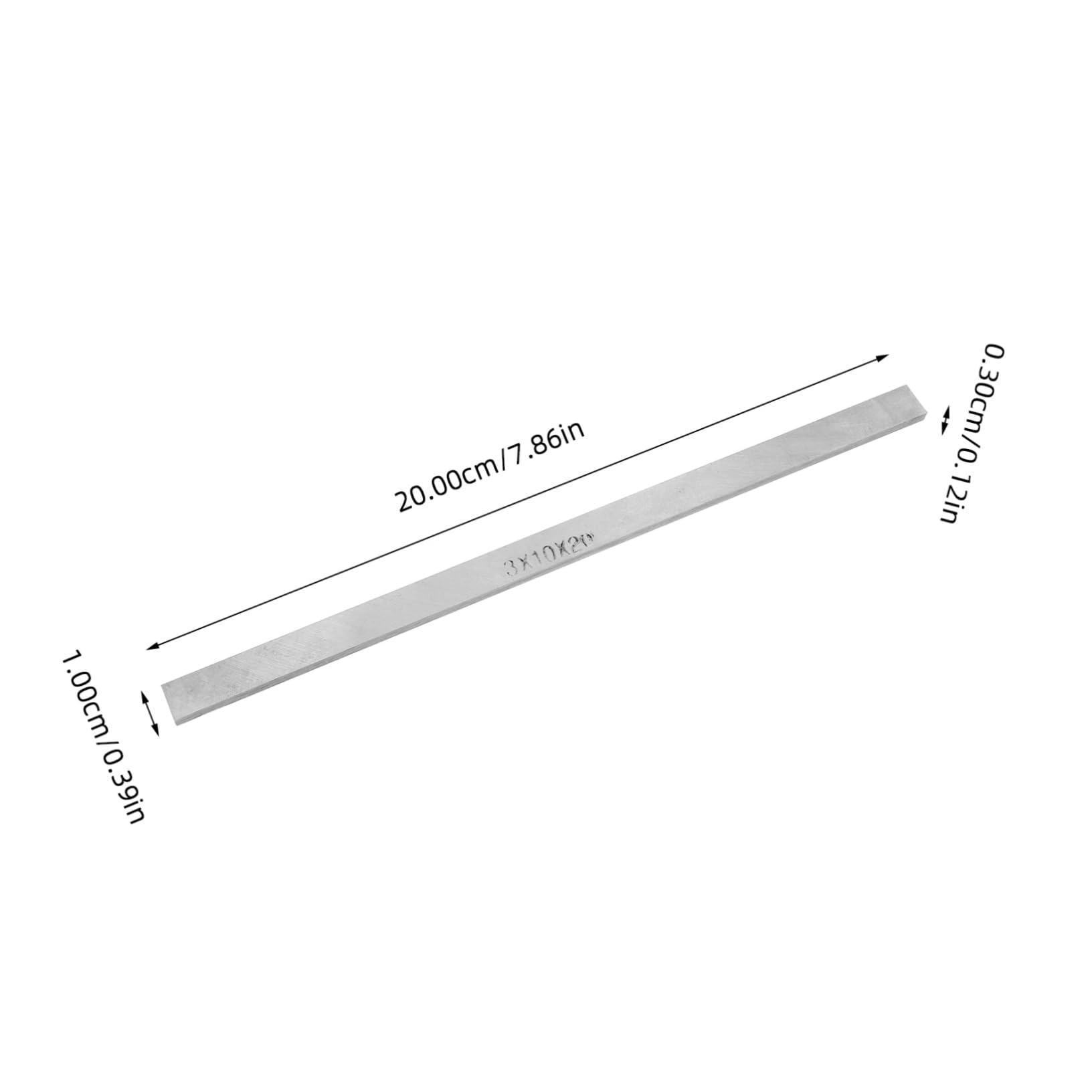 NAMOARLY White Steel Knife Steel Flat Bar High Speed Steel Strips Making Craft Flat Bar Stock High Speed Steel Bar Flat Stock for Hobbyist for Making Metal Plate Hss High Speed Steel Silver